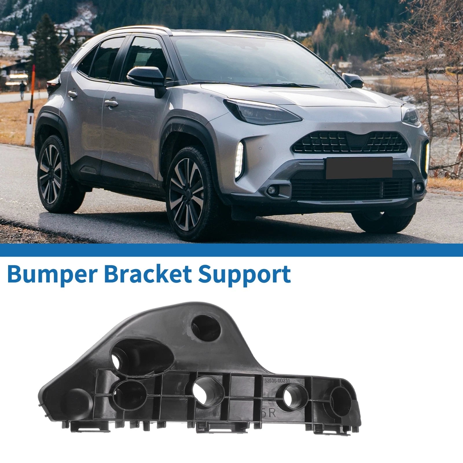 1pc Right Front Bumper Retainer Bracket No. 525350D230 for Toyota Yaris (2016–2020)