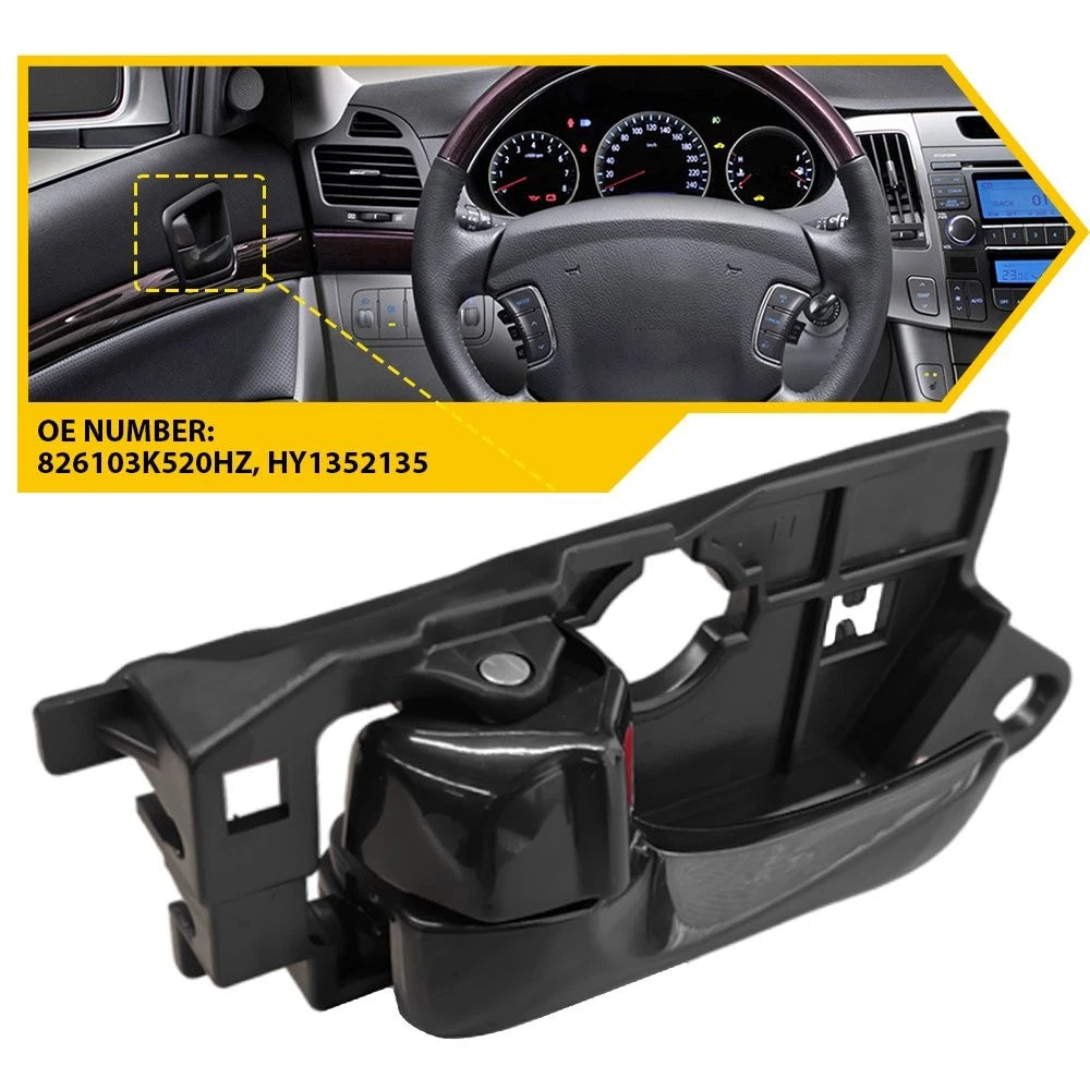 Interior Door Handle for Hyundai Sonata (2008–2010) Front Left ABS Black