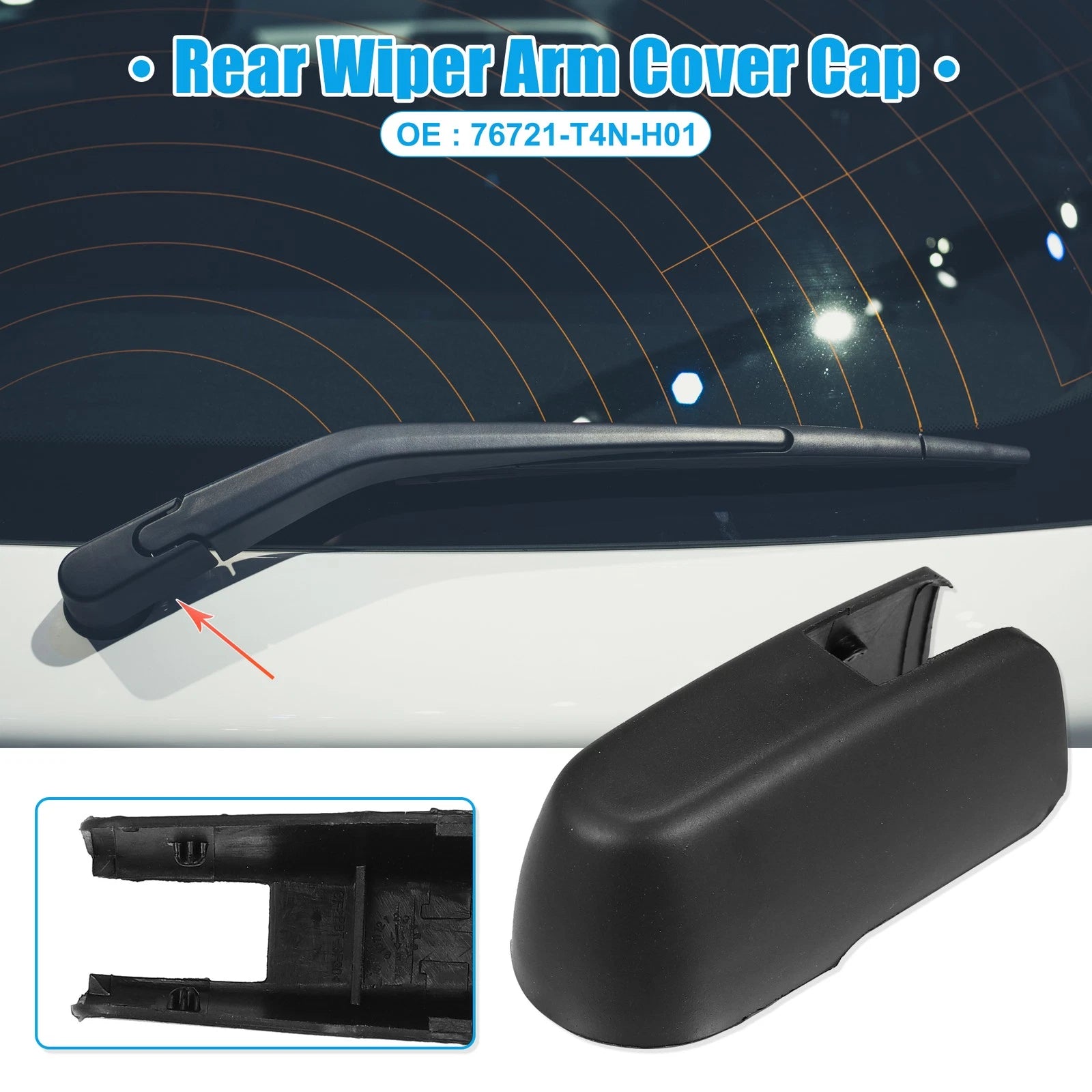 Rear Windshield Wiper Arm Nut Cover Cap for Honda HR-V (2016–2021)