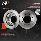 Set of 2 Front & Rear Disc Brake Rotors for Ford F-250 F-350 (1999–2023)