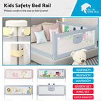 Adjustable Folding Kids Safety Bed Rail for Toddler Cot (Fits Most Models)