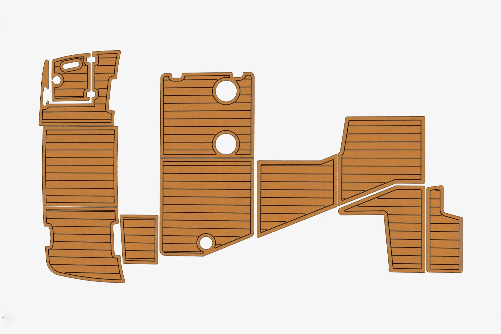 EVA Foam Faux Teak Deck Flooring Cockpit Pads for Regal 2565 (2008)