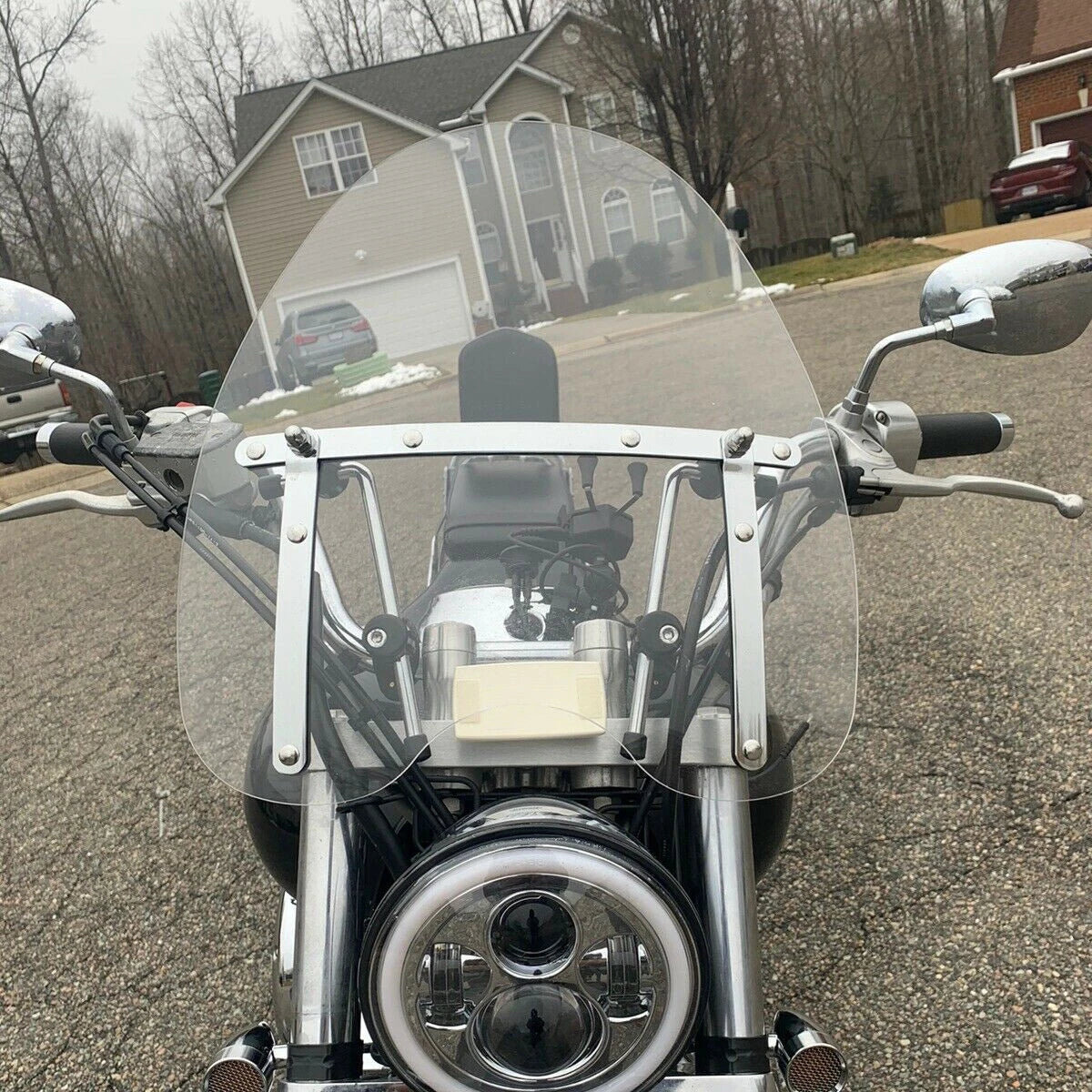 18" x 16" Clear Windshield for Harley, Honda, Suzuki, Yamaha, Kawasaki