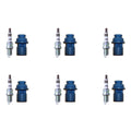 Set of 6 NGK Iridium IX Spark Plugs & Coil Boots for Toyota Supra (1986–1992)