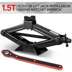 3306lbs Scissor Lift Jack with Ratchet Wrench for MPV SUV Wagon