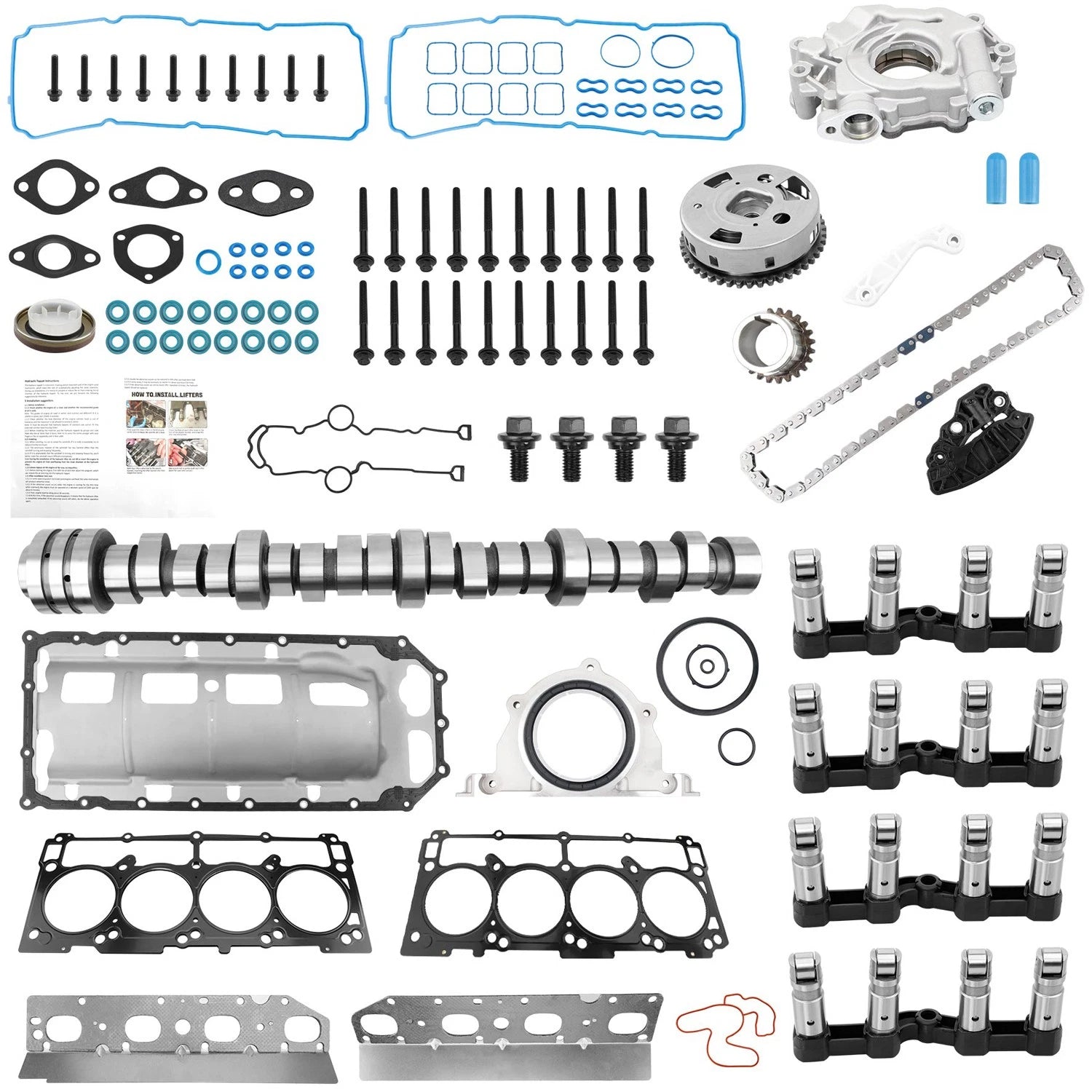 MDS Camshaft Timing Gasket Kit w/ Oil Pump for Dodge Challenger Ram 1500 Jeep (2011–2023)