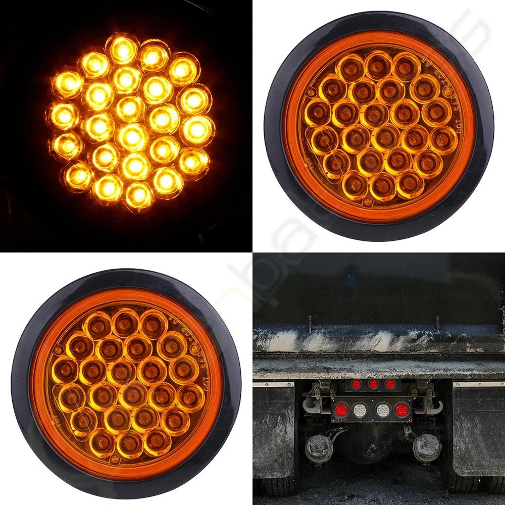 2X 24V 4" LED Side Marker Tail Lights for Trailer (Clearance Lamps)