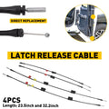Set of 4 Rear Door Upper Side Latch Release Cables for Ford F150 F250 (1997–2004)