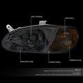 Pair of Smoked Housing Amber Corner Headlights for KIA Sephia (1998–2001)