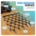 Steel Drag Harrow for ATV UTV Tractor (4x4 FT) Heavy Duty Chain