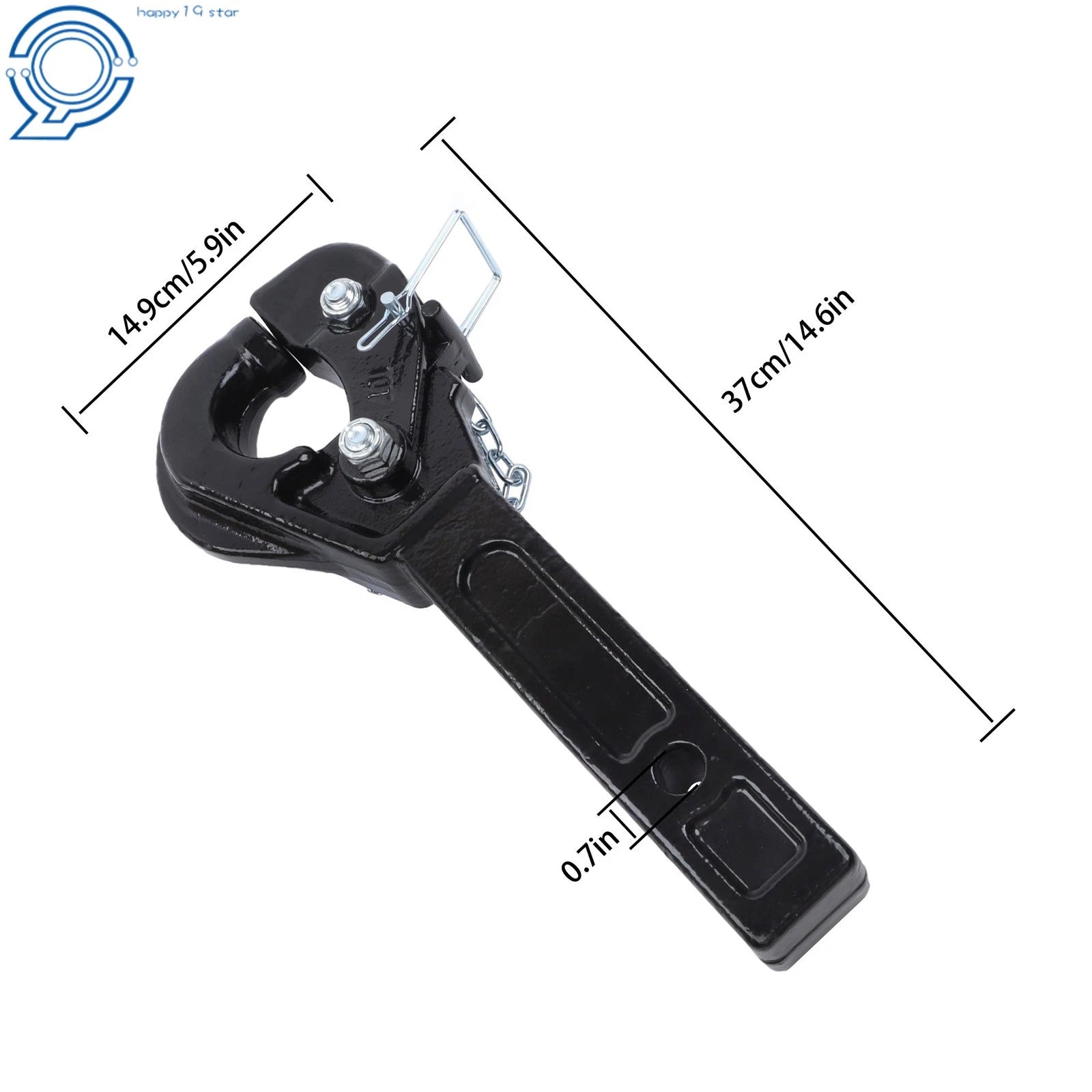 10 Ton Towing Pintle Hook Hitch for 2 Inch Receiver