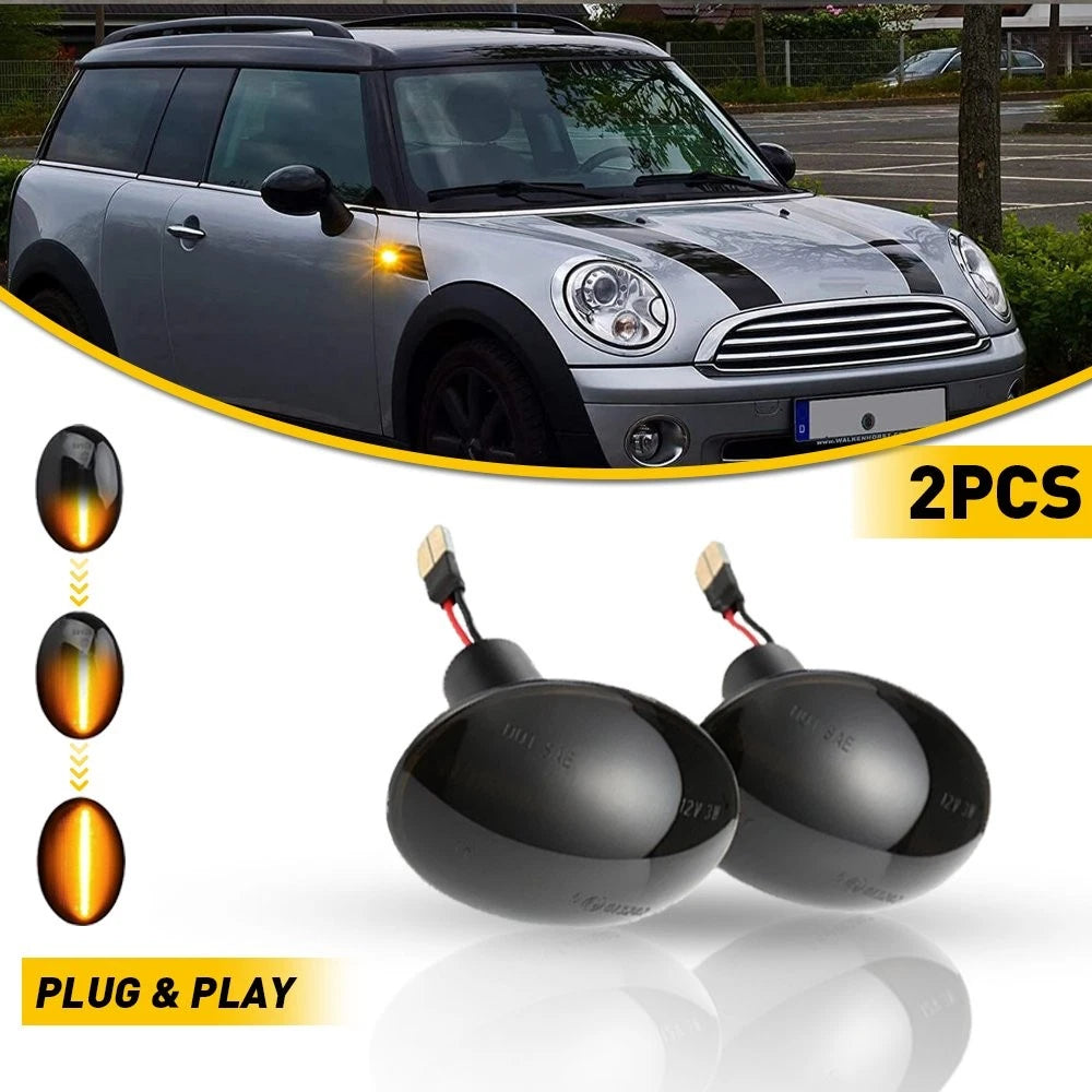 Amber/Red LED Side Marker Fender Light for MINI Cooper (2009–2015) R57