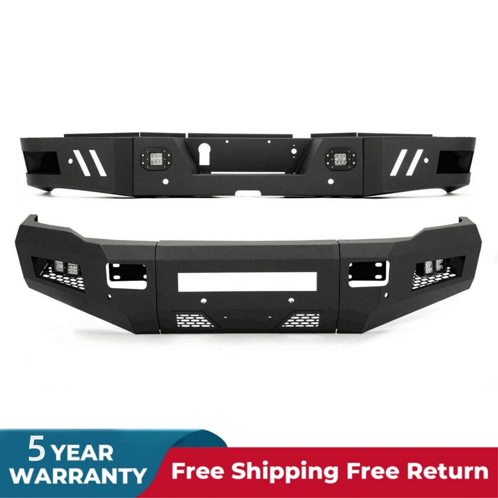 Steel Bumper for Ram 2500 3500 (2010–2018) with Sensor Holes and LED Light