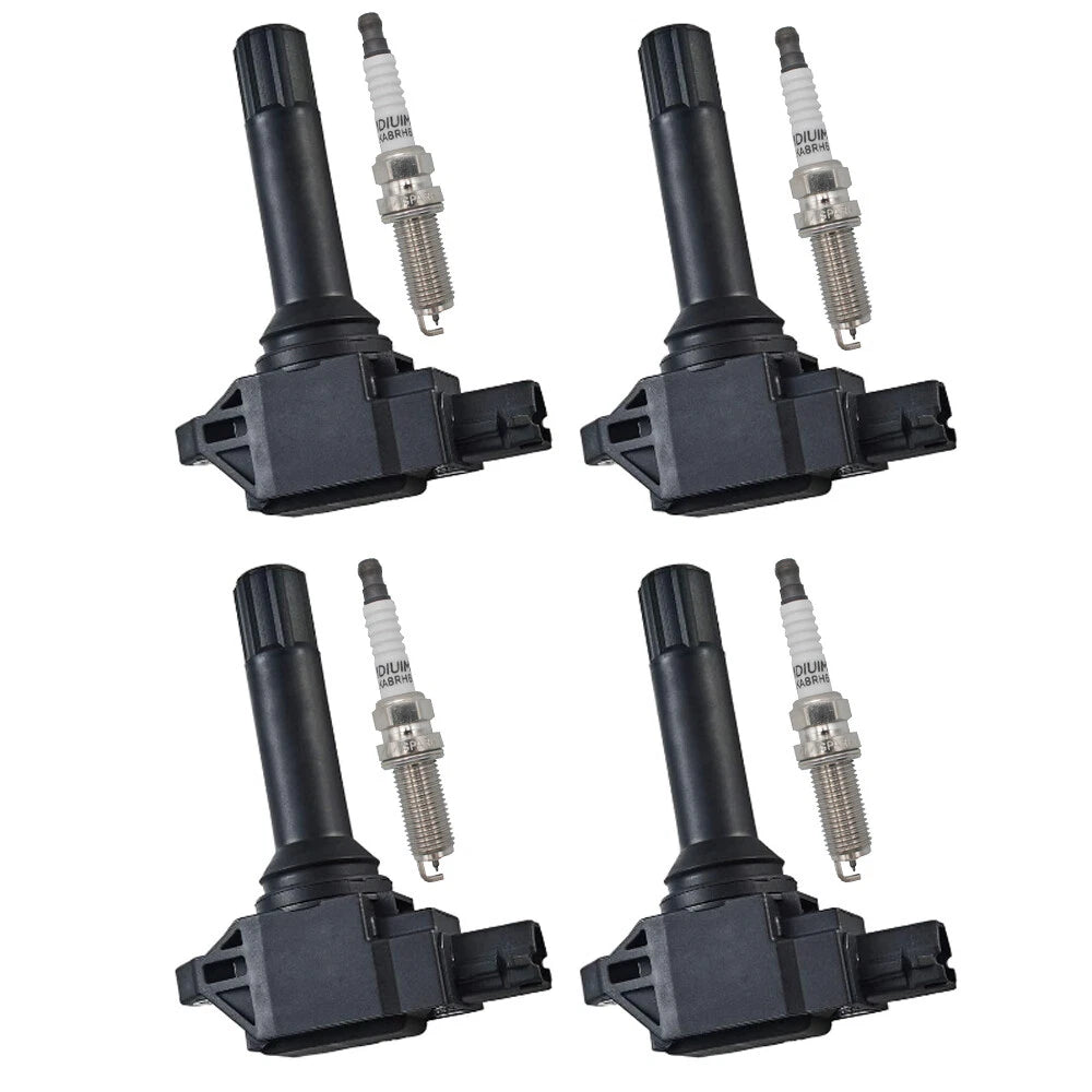 4X Ignition Coils + 4X Iridium Spark Plugs for Subaru WRX Outback FR-S (2015–2020)