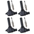 4X Ignition Coils + 4X Iridium Spark Plugs for Subaru WRX Outback FR-S (2015–2020)