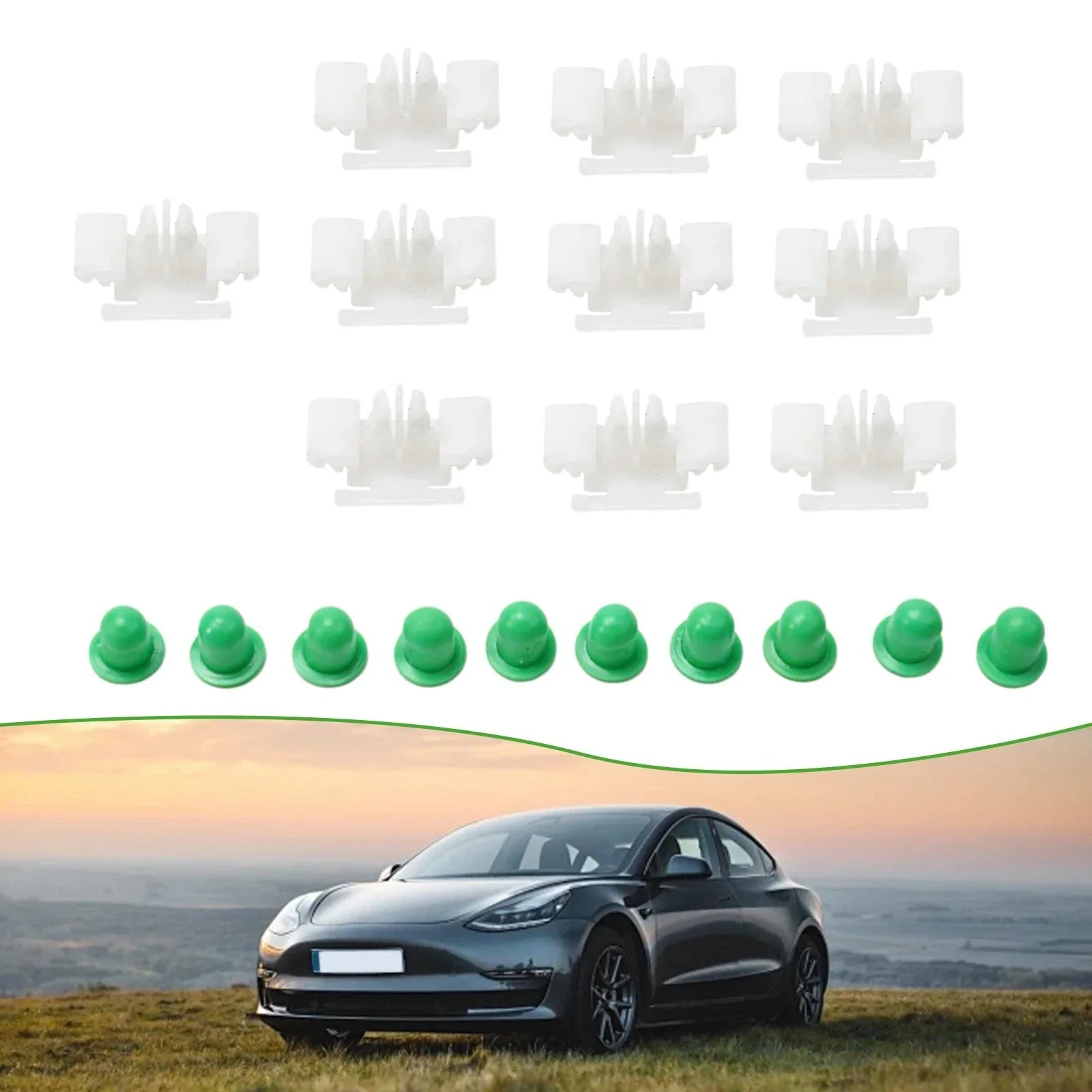 Plastic Clips Side Moulding White Bumpstrip Door