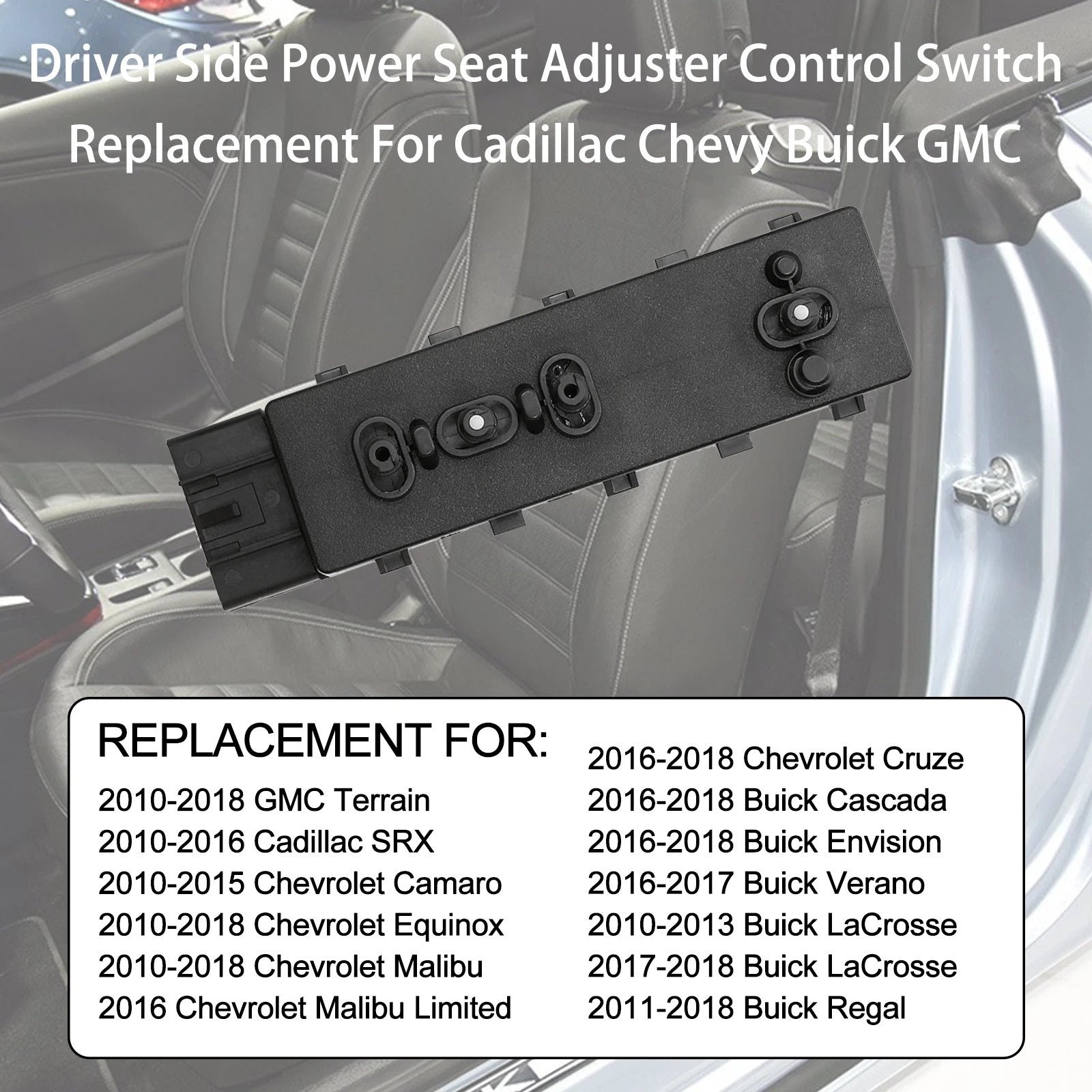 Power Seat Control Switch for Chevy Equinox (2010-2020)