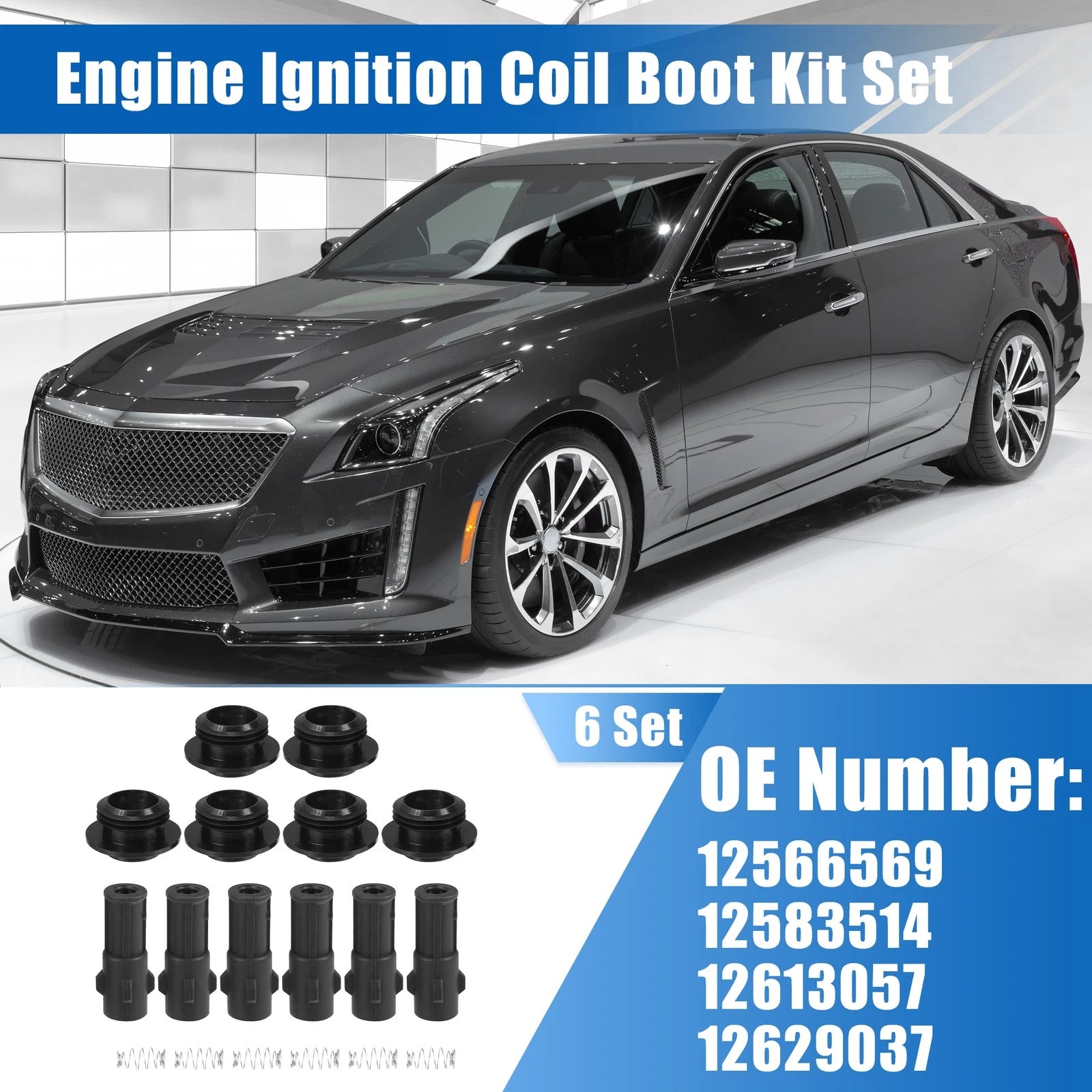 6X Ignition Coil Boot Kit for Chevrolet (No. 12566569/12583514/12613057)