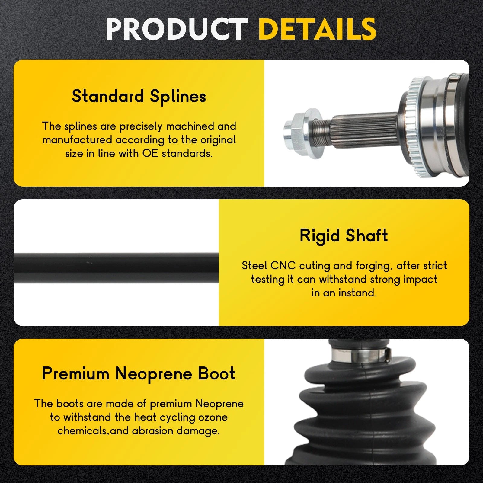 Front Left CV Axle Shaft Assembly for Kia Forte Koup (2010)
