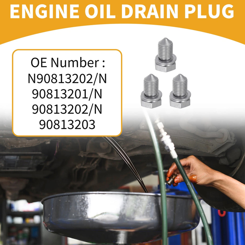 3X Oil Drain Plug Pan Thread Repair No.N90813202 for Audi A3 (2006–2016)