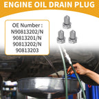 3X Oil Drain Plug Pan Thread Repair No.N90813202 for Audi A3 (2006–2016)