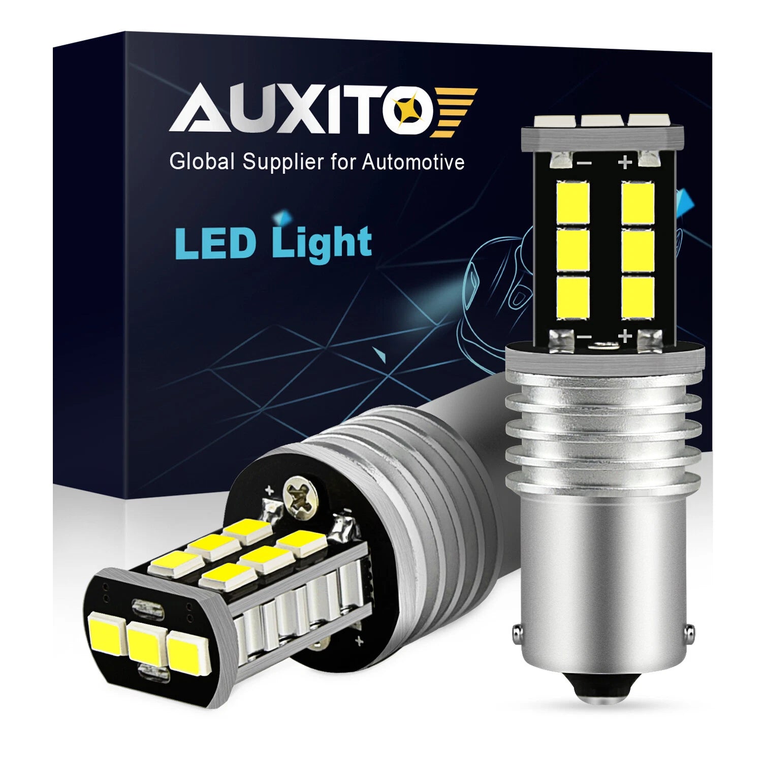 2X LED 1156 Bulbs for Reverse Brake Light (Error Free)