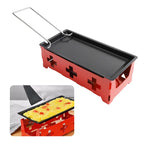 Miniature Cheese Raclette with Wooden Handle for Travel and Picnics