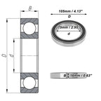 Deep Groove Ball Bearing 75x105x16mm for Scooter Skateboard (1 Pc)