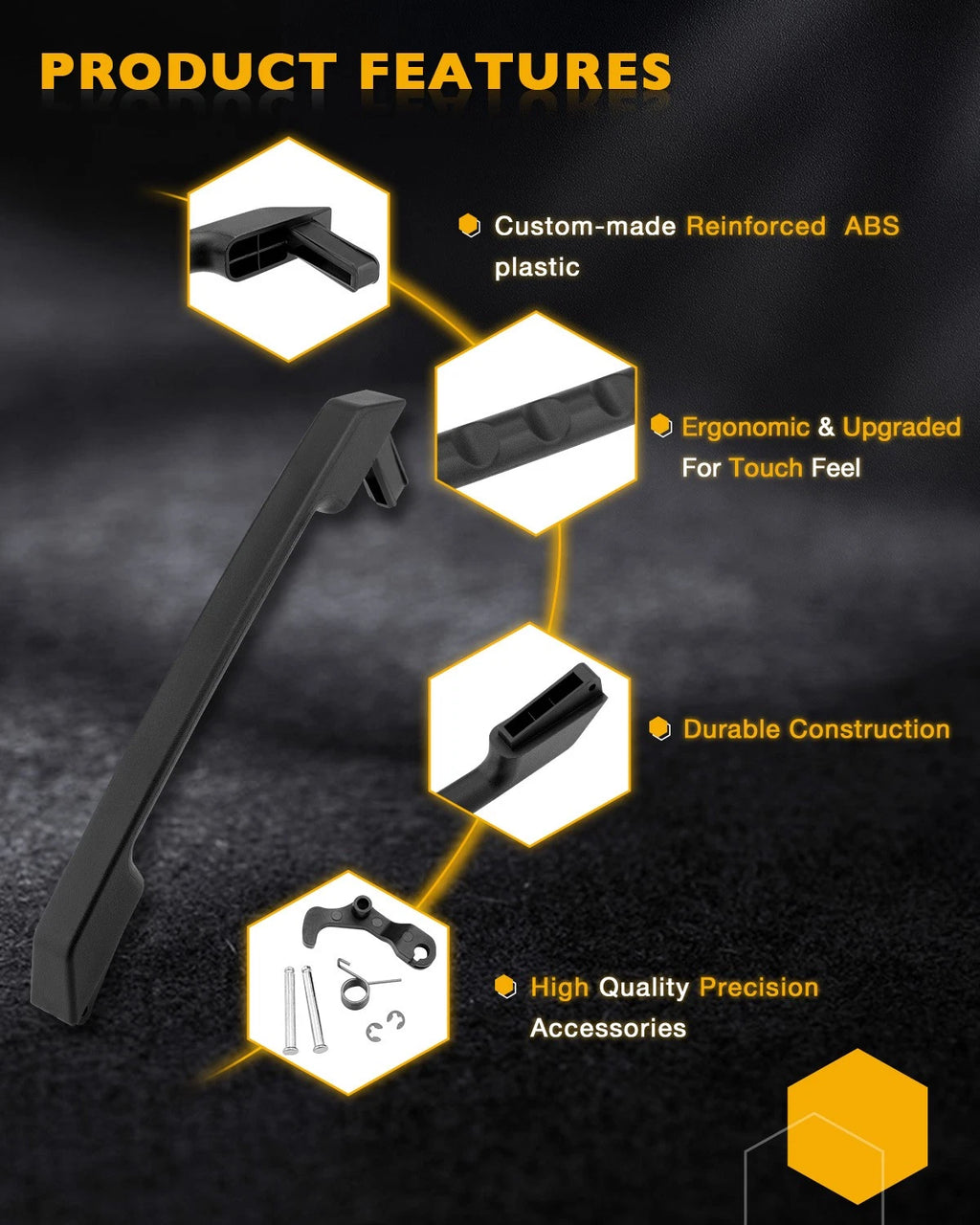 Tailgate Latch Handle Kit for Hummer H2 (2003-2009) Black