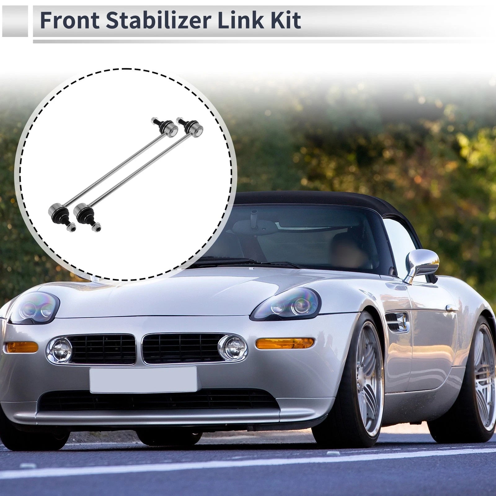 2X Front Stabilizer Bar Links No Bushing for BMW 740i (1995–2001) No.K80235