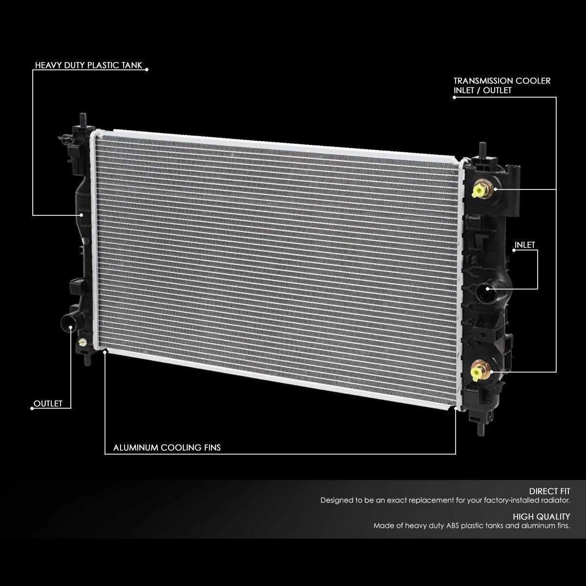 Aluminum Core Replacement Radiator for Chevy Impala (2014–2019) DPI 13146