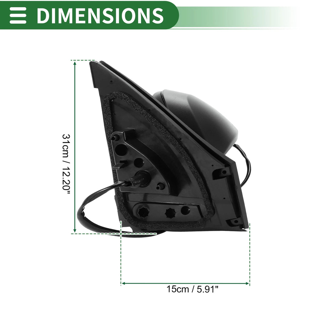 Left Side Door Mirror for Toyota RAV4 (2013–2015) Manual Folding Black