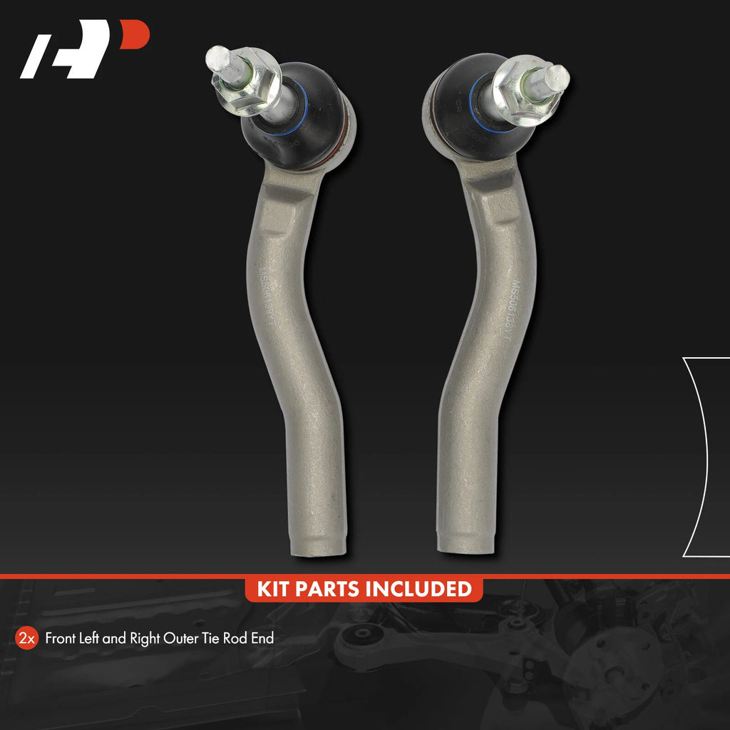2X Front Outer Tie Rods for Chevy Silverado 1500 GMC Sierra 1500 (2019–2023)