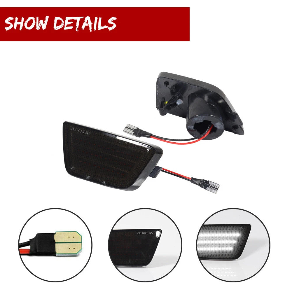 White LED Front Bumper Side Marker Lights for Chevrolet Chevy Cruze (2011–2015)
