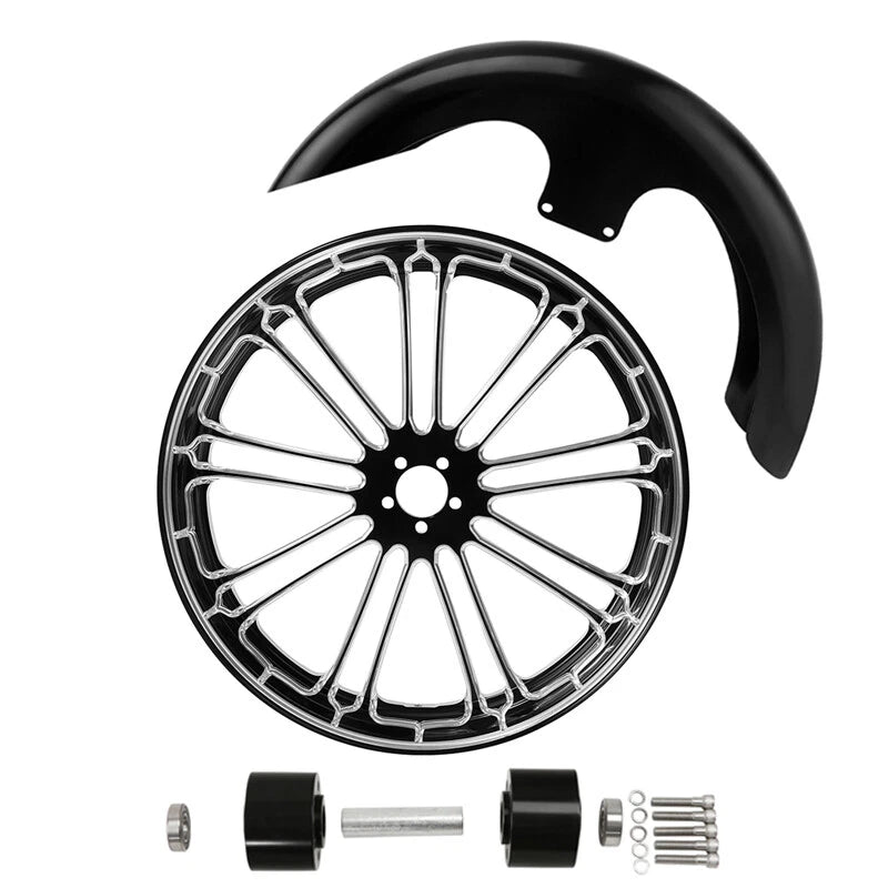 21" Front Wheel Rim Dual Disc Hub & Fender for Harley Touring (2008–2013)