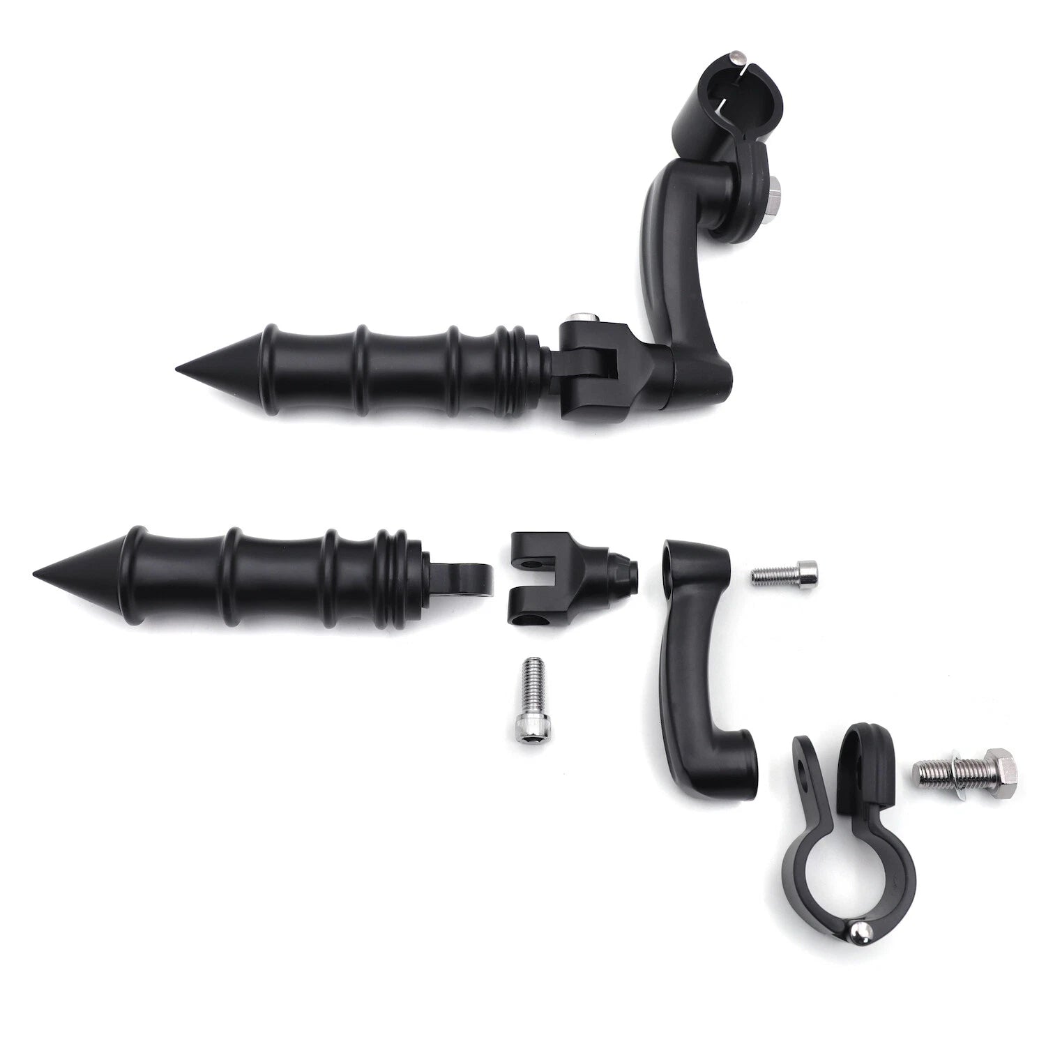 1-1/4" Adjustable Bamboo Black FootPeg for Yamaha V-Star, Suzuki Boulevard