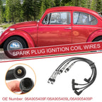 Set of 4 Spark Plug Wires for VW Beetle Golf Jetta (06A905409F)