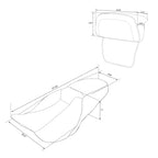 Driver Passenger Seat Backrest for Harley Touring Electra Glide FLHT (2014–2023)
