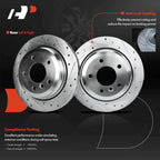 Rear Drilled Brake Rotor & Pad Set for BMW 325xi (2001–2005)