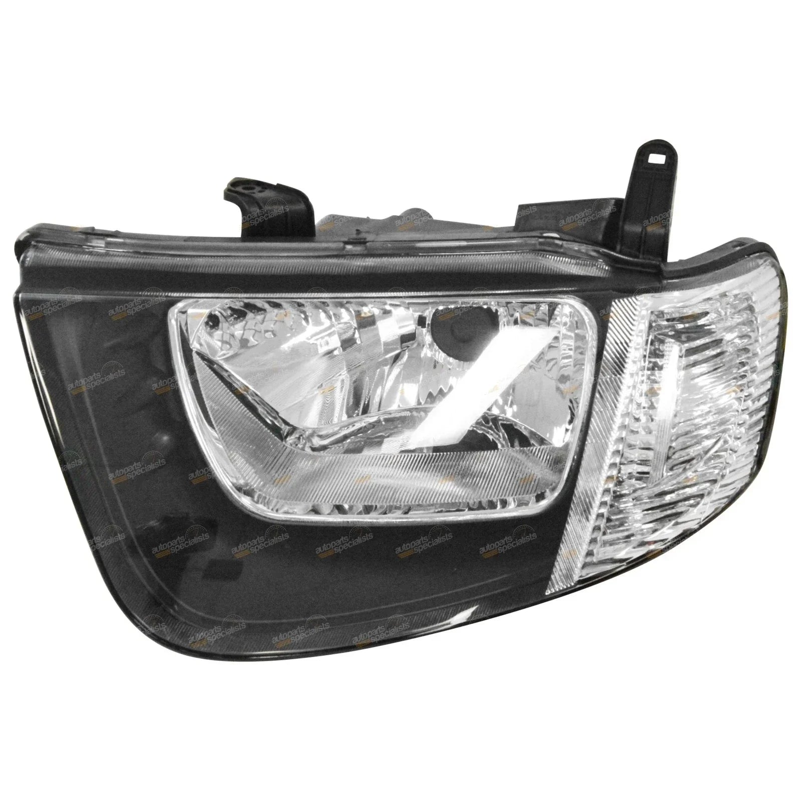 LH+RH Headlights Pair W/Clear Flasher for Mitsubishi Triton ML GL GLX Ute (2006-2009)