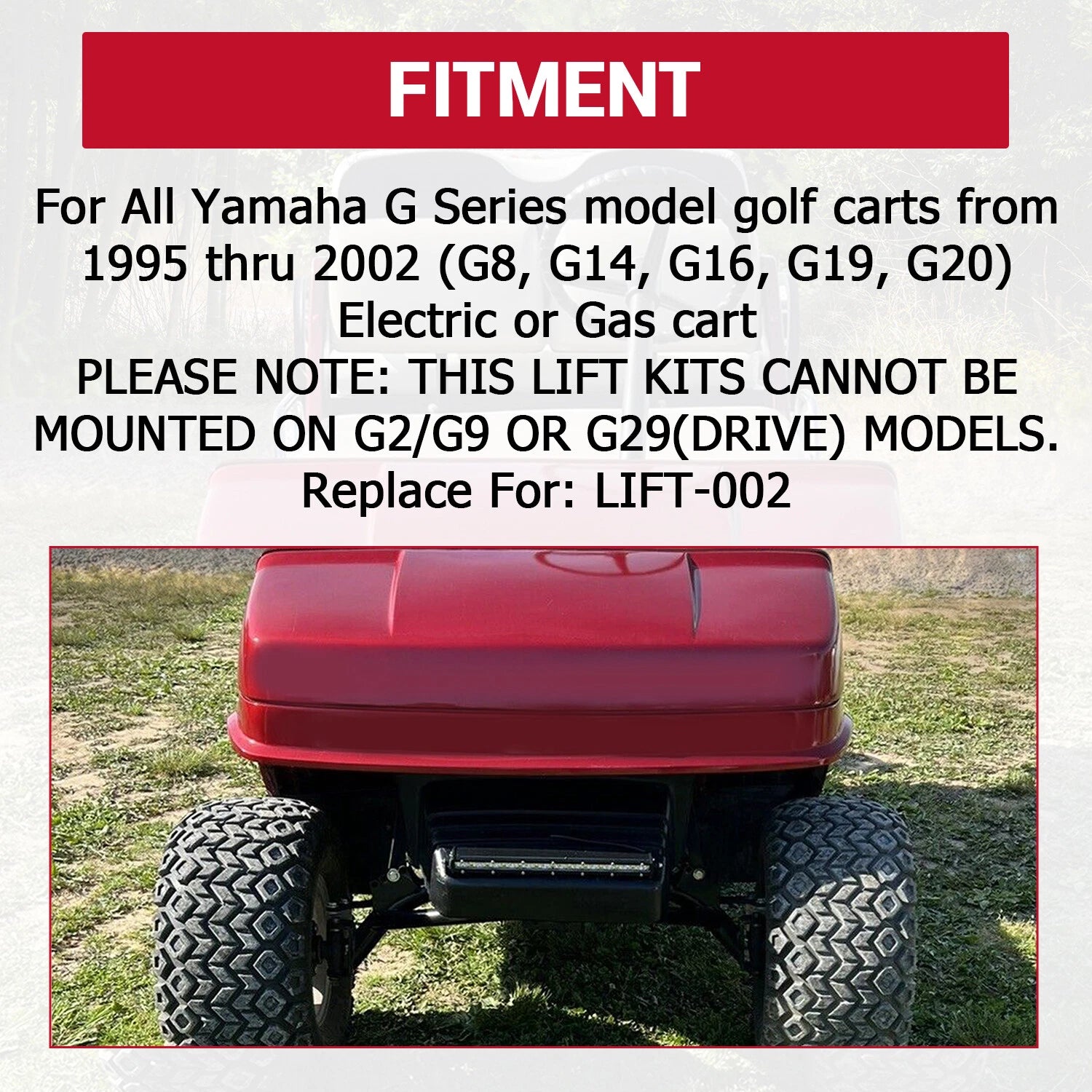 6" A-Arm Lift Kit for Yamaha G8-G14 G16 G19 G20 (1995–2002)