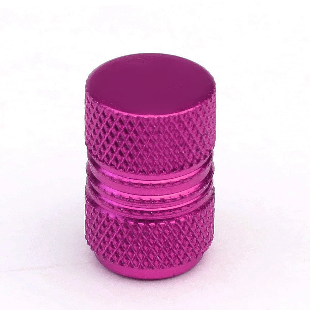 Set of 4 17MM Purple Universal Tire Rim Valve Stem Caps Knurled