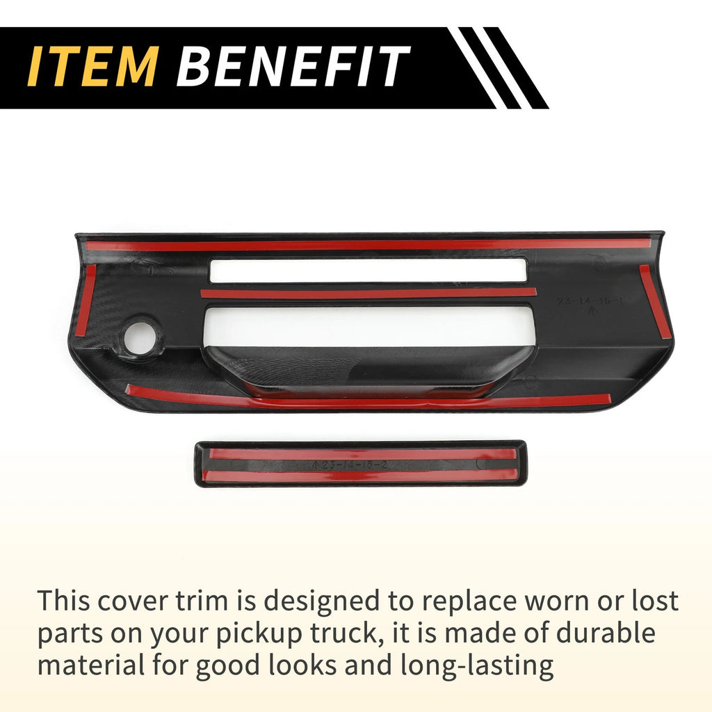Set of 4 Carbon Fiber Pattern Trunk Door Handle Bowl Covers for Ford Ranger (2023–2024)