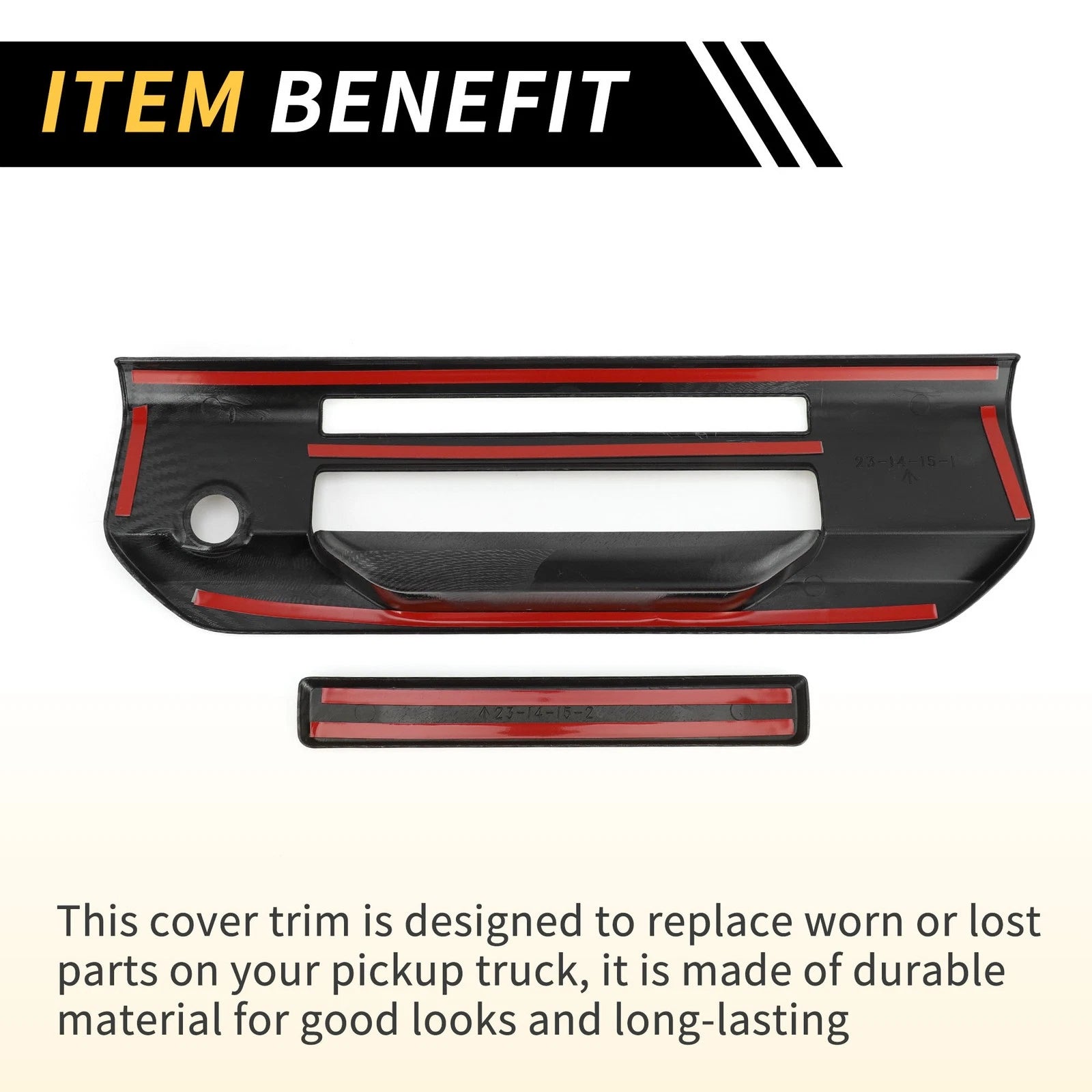 Set of 4 Carbon Fiber Pattern Trunk Door Handle Bowl Covers for Ford Ranger (2023–2024)