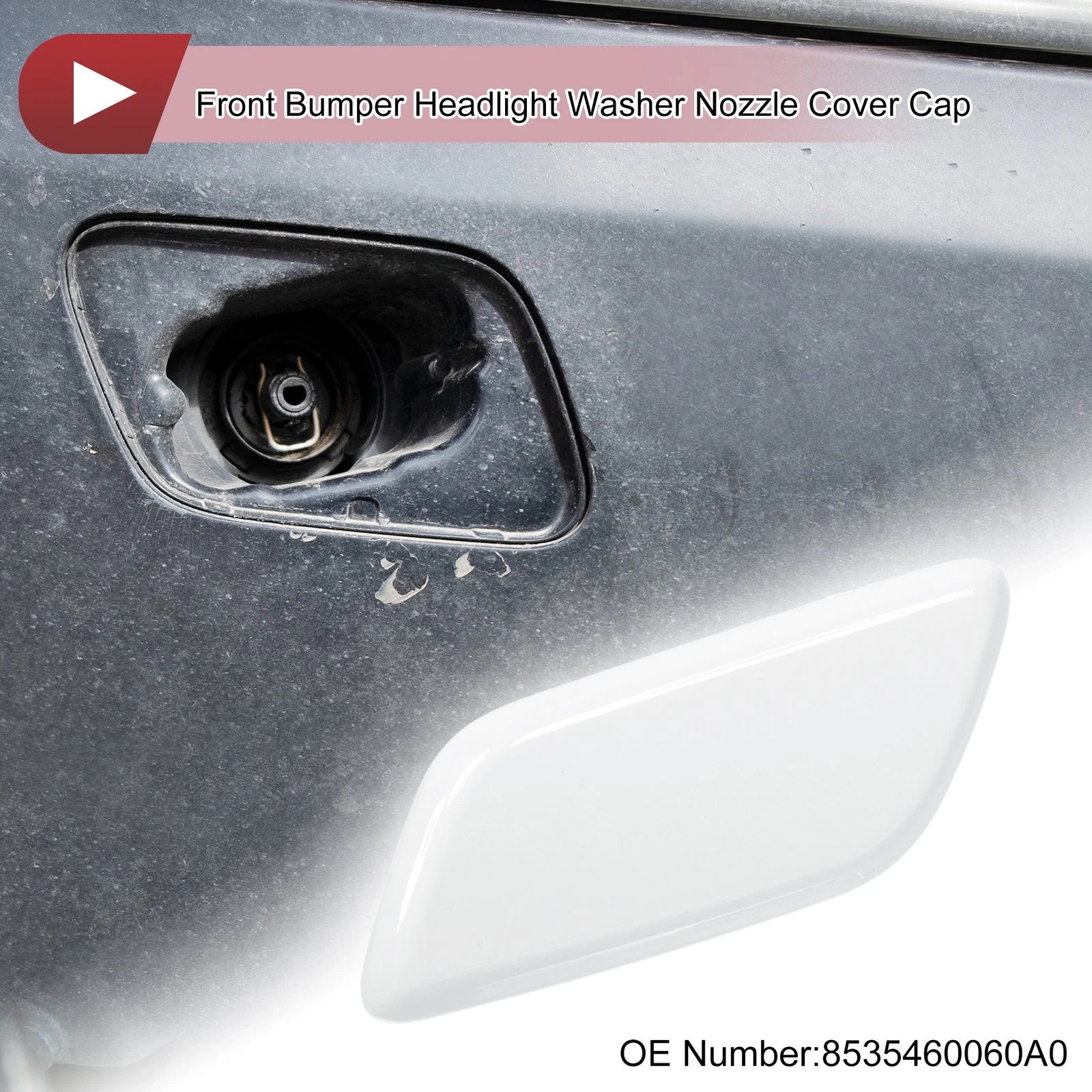 Front Left Washer Nozzle Cover Cap for Lexus LX570 (2013–2015) White
