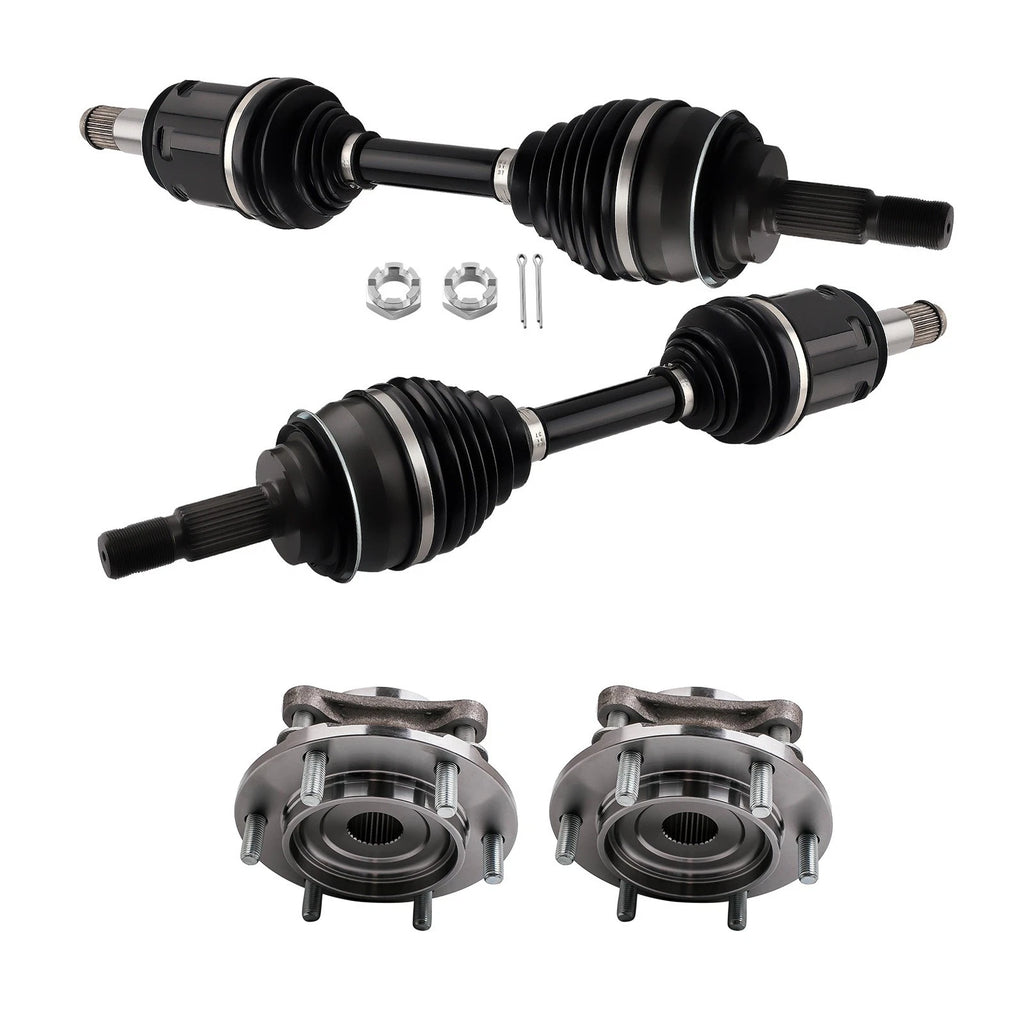 Front Left + Right CV Axle Shaft & Wheel Hub Bearing for Lexus GX460 (2010–2023)