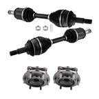 Front Left + Right CV Axle Shaft & Wheel Hub Bearing for Lexus GX460 (2010–2023)