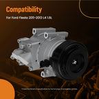 AC Air Conditioner Compressor w/ Clutch for Ford Fiesta (2011–2013) CO11340C