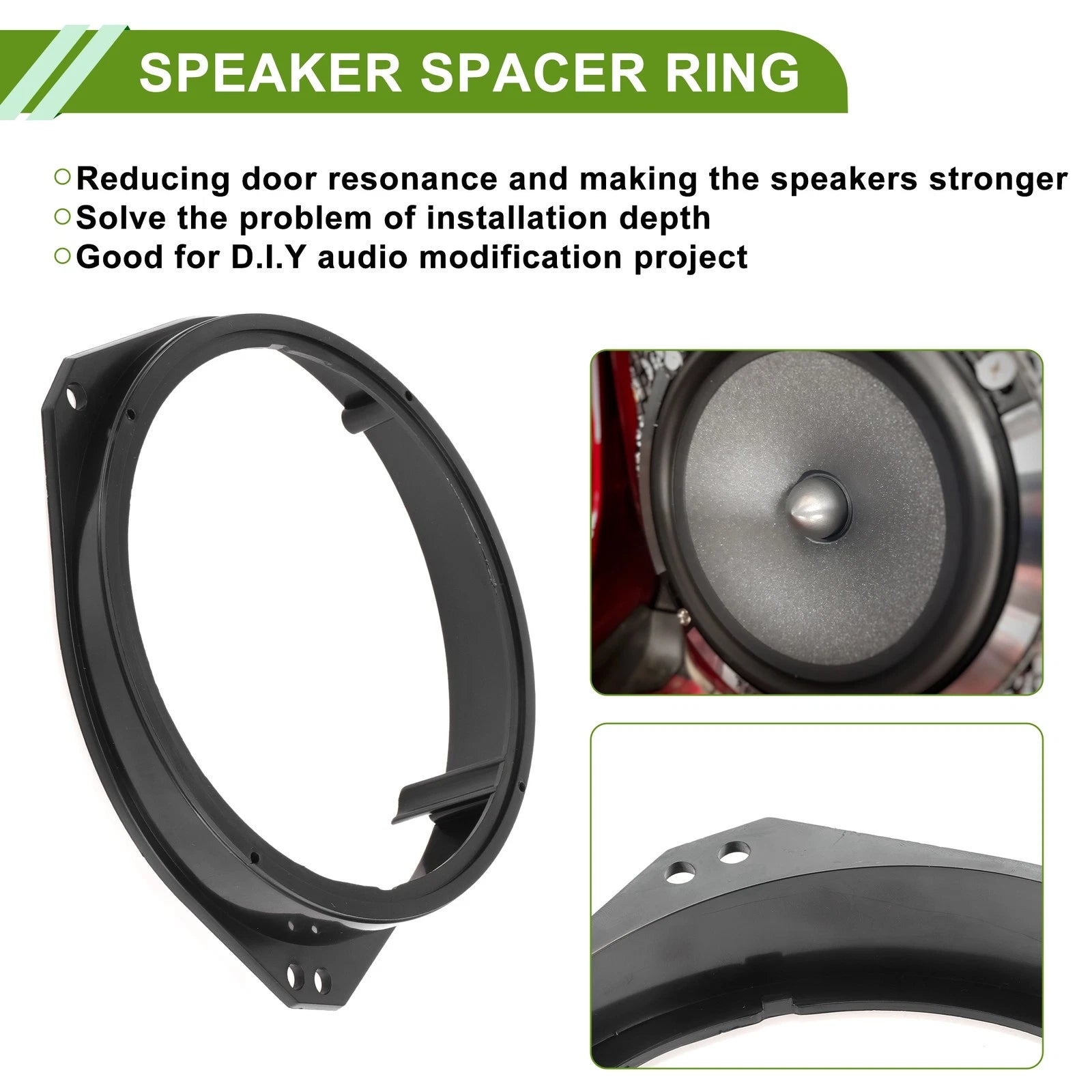 Speaker Spacer Ring Adapter for BMW X5 (E53) 6.5" - Part Number Included
