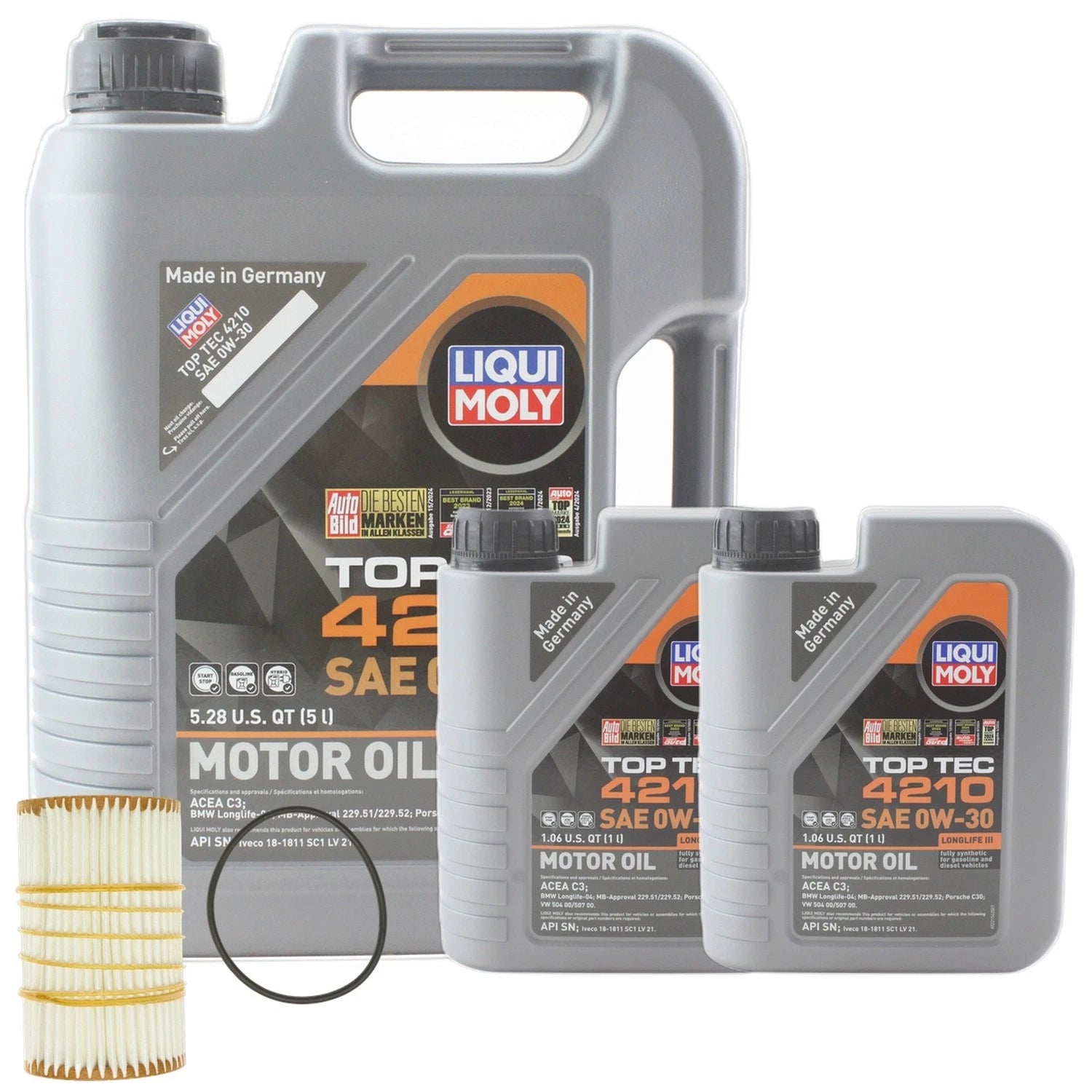 7L Liqui Moly Top Tec 4210 0W30 Engine Oil Change Kit for Audi A7 Quattro Q7 (2007–2021)